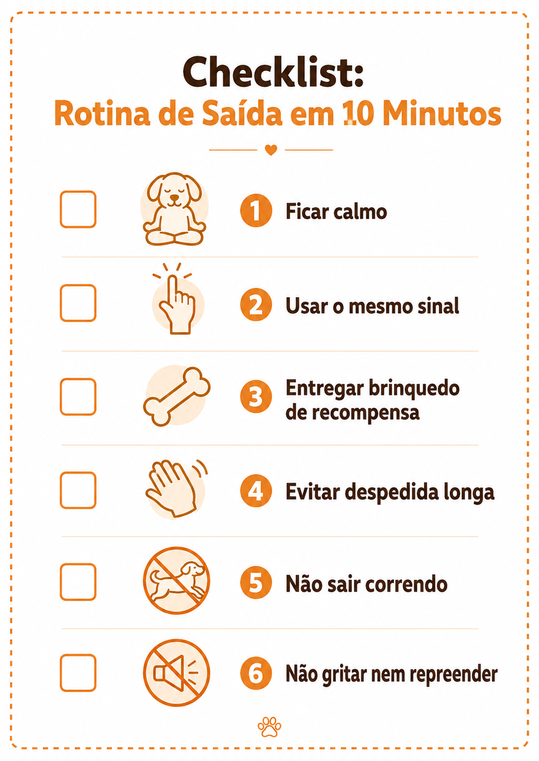 Bônus - Checklist de rotina de saída